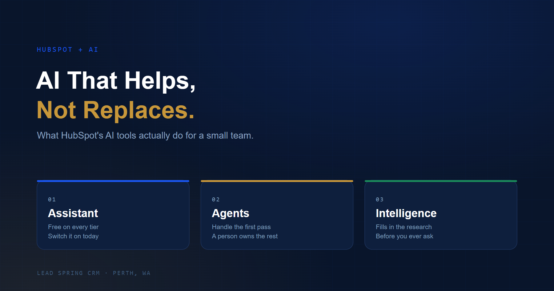 Small business owner reviewing AI-drafted follow-up emails and summaries inside HubSpot